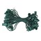 Northlight Commercial Grade C9 Christmas Light Socket Set - 50' Green Wire - 18 Gauge